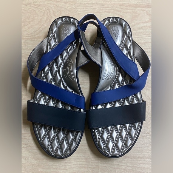Life Stride Progress Blue Sandals Women Size 11 Active Arch - Picture 1 of 6